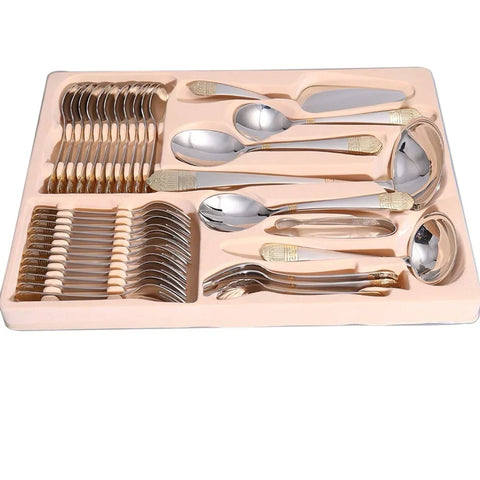 Set tacamuri otel inoxidabil pentru 12 persoane 72 piese Bachmayer BM 7883 Versace CADOUL PERFECT