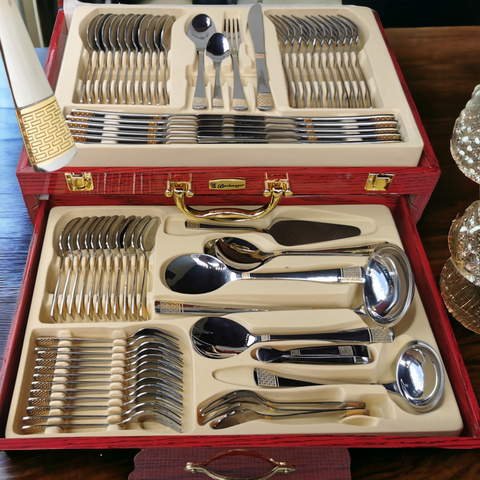 Set tacamuri inox 72 piese 12 persoane Bachmayer BM 7884 Cadoul perfect