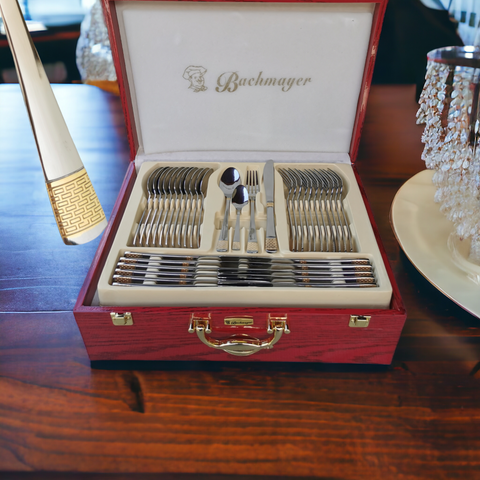 Set tacamuri inox 72 piese 12 persoane Bachmayer BM 7884 Cadoul perfect