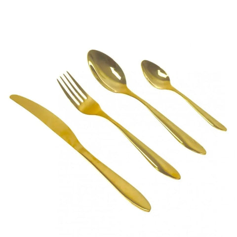 Set tacamuri 6 persoane 24 piese auriu Gold