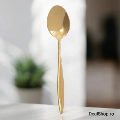Set tacamuri 6 persoane 24 piese auriu Gold