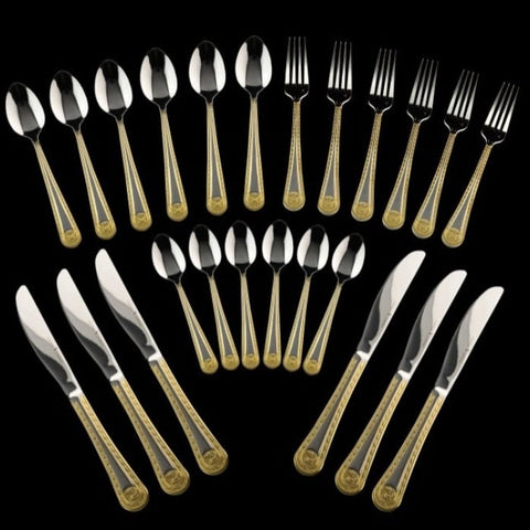 Set tacamuri pentru 12 persoane Versace otel inoxidabil 72 piese Bachmayer BM 7882 Cadoul perfect