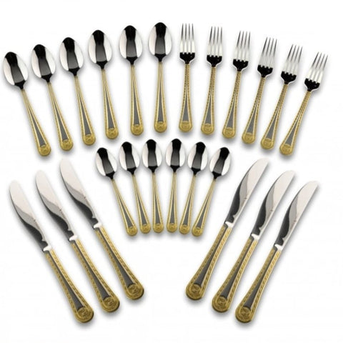 Set tacamuri pentru 12 persoane Versace otel inoxidabil 72 piese Bachmayer BM 7882 Cadoul perfect