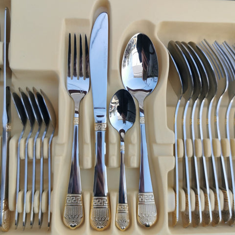 Set tacamuri 6 persoane 24 piese Limited Edition Italy otel inoxidabil Versace LV-2471 cadoul perfect