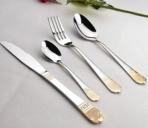 Set tacamuri 6 persoane 24 piese Limited Edition Italy otel inoxidabil Versace LV-2471 cadoul perfect