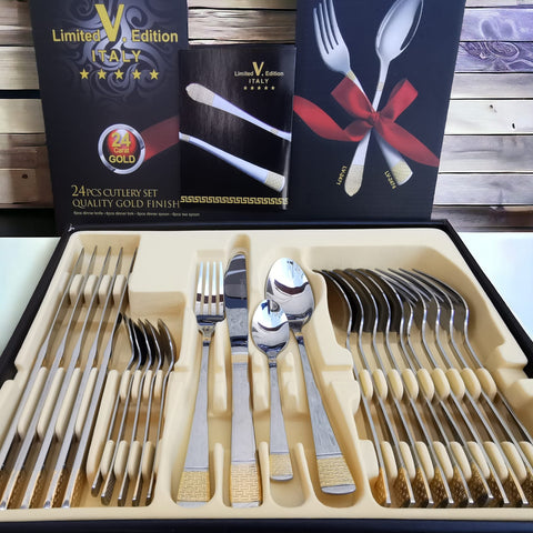 Set tacamuri 6 persoane 24 piese Limited Edition Italy Model LV-2474 Cadoul perfect