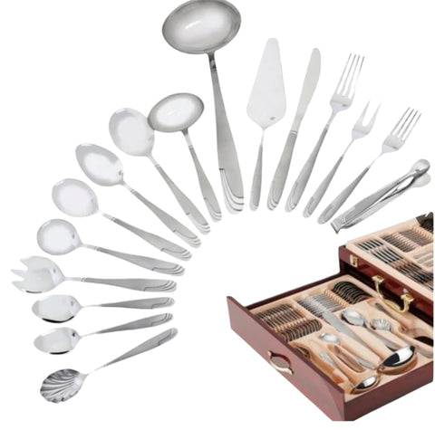 Set tacamuri pentru 12 persoane 84 piese inox BM-7480
