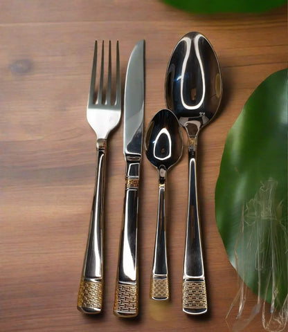 Set tacamuri 12 persoane 72 piese Limited Edition otel inoxidabil LV 1004 Cadoul perfect