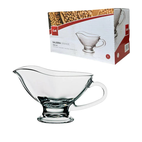 Sosiera din sticla rezistenta 300 ml transparenta Basic 55022