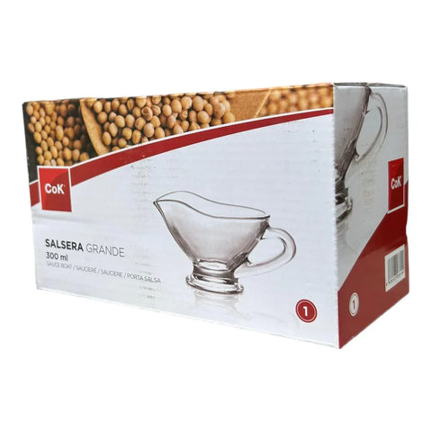Sosiera din sticla rezistenta 300 ml transparenta Basic 55022