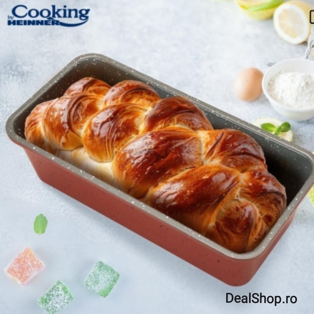 Tava Copt Chec/Cozonac cu acoperire ceramica Cooking By Heinner Anca 30 x 14 x 9 cm