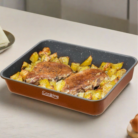 Tava cuptor cu acoperire ceramică Cooking by Heinner 35x26x7 cm Coacere Uniforma si Sanatoasa