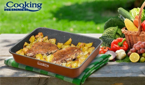 Tava cuptor cu acoperire ceramică Cooking by Heinner 35x26x7 cm Coacere Uniforma si Sanatoasa