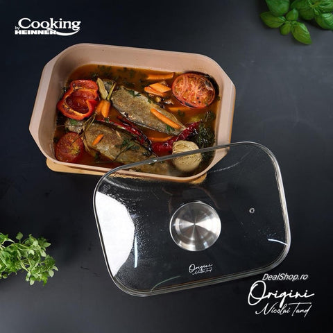 Tava cuptor 6 litri Cooking by Heinner Origini Chef Nicolai Tand 39 x 26 x 8.5 CM  gătit sanatos