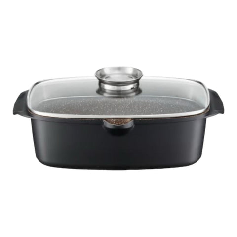 Tava cuptor 5.5 litri interior marmura Royalty Line RL-ACR 32 cm GATESTE SANATOS