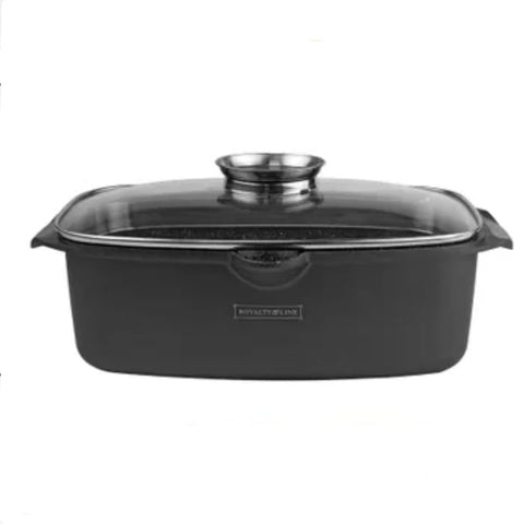 Tava cuptor 5.5 litri interior marmura Royalty Line RL-ACR 32 cm GATESTE SANATOS