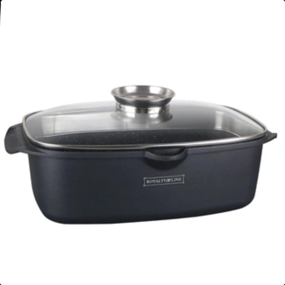 Tava cuptor 5.5 litri interior marmura Royalty Line RL-ACR 32 cm GATESTE SANATOS