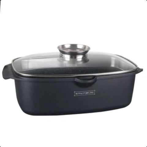 Tava cuptor 5.5 litri interior marmura Royalty Line RL-ACR 32 cm GATESTE SANATOS