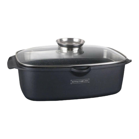 Tava cuptor 5.5 litri interior marmura Royalty Line RL-ACR 32 cm GATESTE SANATOS