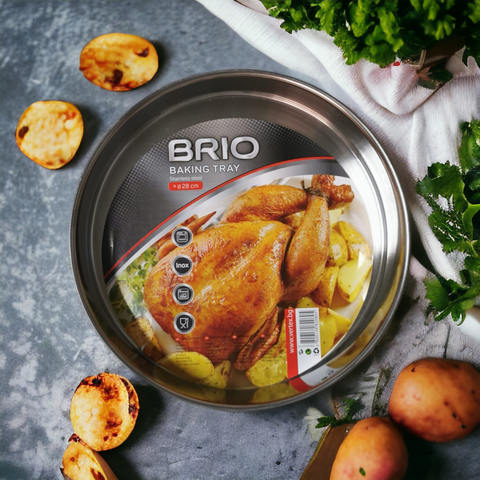 Tava copt otel inoxidabil 32 cm Brio
