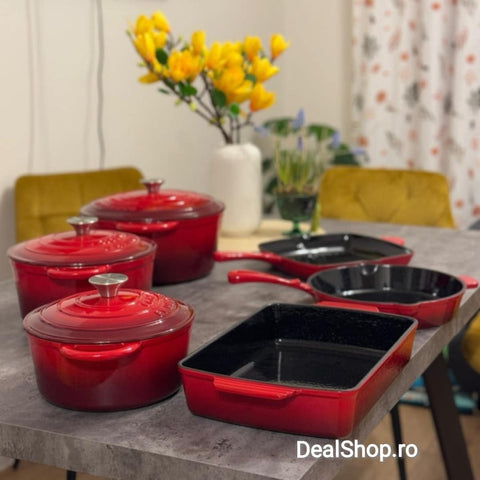 Tava fonta cuptor 33x23x7 Cm tava friptura RED LINE COOKING BY HEINNER gateste sanatos