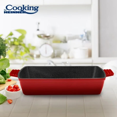 Tava fonta cuptor 33x23x7 Cm tava friptura RED LINE COOKING BY HEINNER gateste sanatos