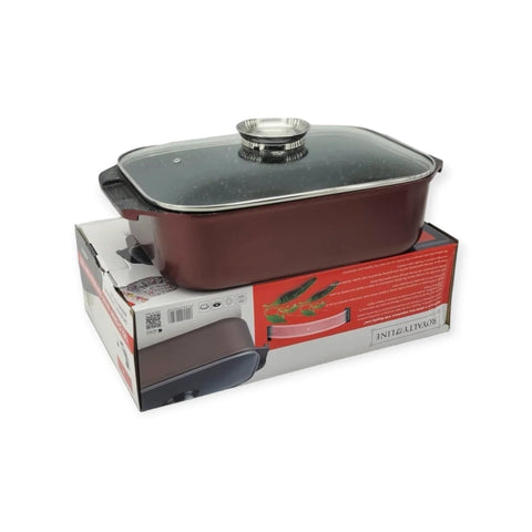 Tava roaster marmorata 32 cm cuptor Royalty Line Premium cu capac RL RS32M gateste sanatos