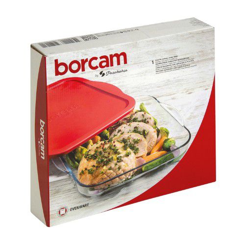 Tava yena 3,2 litri termorezistenta cu capac de Plastic 28 x 31 cm Borcam tava cuptor 59024