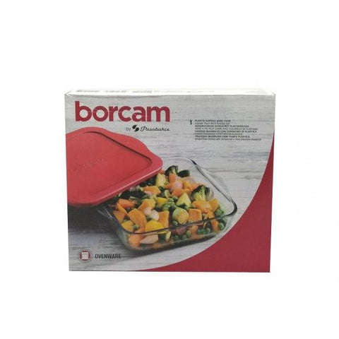 Tava yena 3,2 litri termorezistenta cu capac de Plastic 28 x 31 cm Borcam tava cuptor 59024