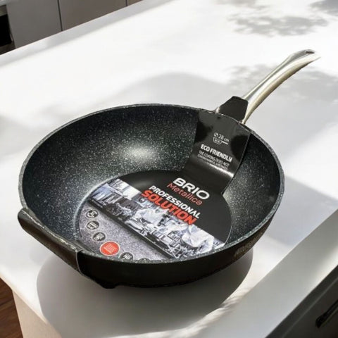 Tigaie wok cu invelis de marmura Brio 28 cm gateste sanatos