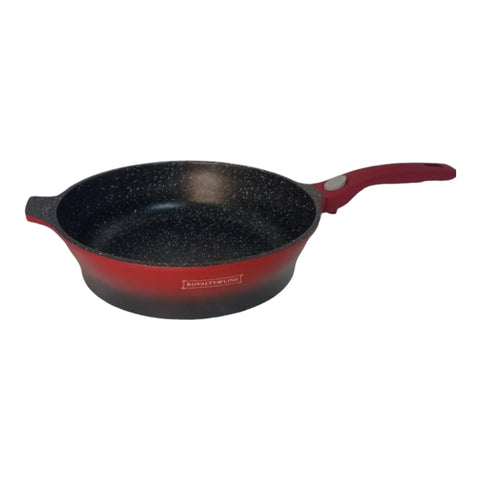 Tigaie cu invelis marmura maner detasabil Royalty Line 28 cm Rosu cu Negru