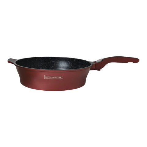 Tigaie cu Invelis de Marmura si maner detasabil, Royalty Line, 28 cm, Visiniu