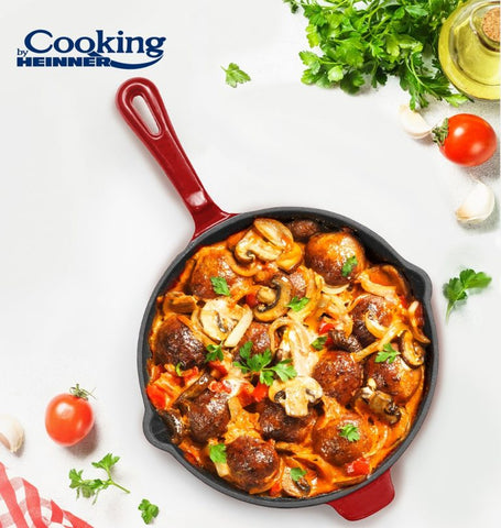 Tigaie fonta emailata 26 X 5 cm Red Line Cooking by Heinener gateste sanatos traditional