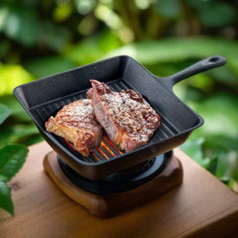 Tigaie grill fonta pura inductie 25 x 4.7 cm tigaie gratar fonta