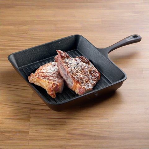 Tigaie grill fonta pura inductie 25 x 4.7 cm tigaie gratar fonta