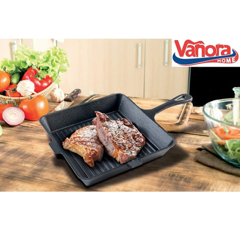 Tigaie grill fonta pura inductie 25 x 4.7 cm tigaie gratar fonta