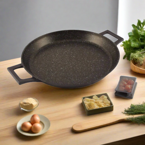 Tigaie Paella Marmorată 36 cm Royalty Line Gătește Paella Perfectă Acasă