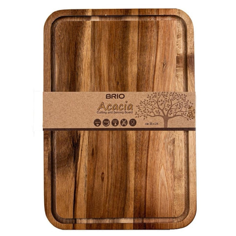 Tocător cu sant de curgere lemn de Salcam Brio Acacia 35x24x1.5 cm Eleganta și Funcționalitate pt Gatit