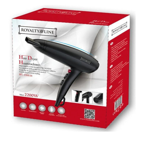 Uscat rapid si stilizat cu Uscator de par Royalty Line 2200W Negru