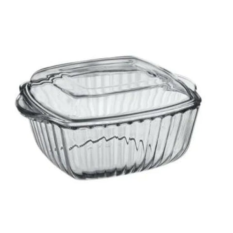 Vas yena termorezistent cu capac patrat 1,87 Litri Borcam 59029