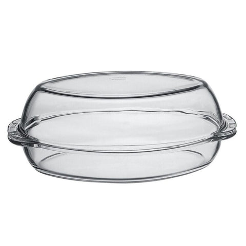 Vas yena termorezistent oval cu capac Borcam 2,2 Litri 59062