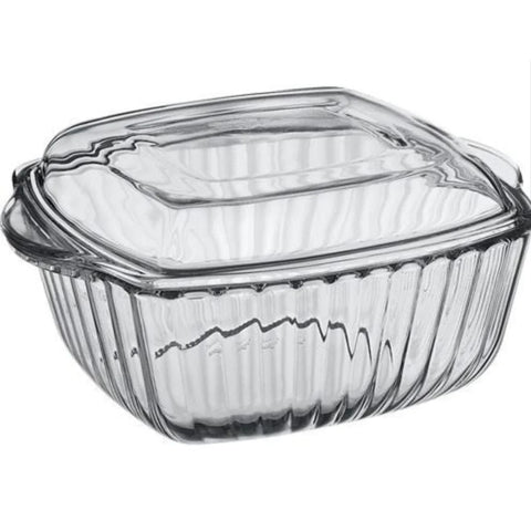 Vas yena termorezistent patrat cu capac 1,170 litri Borcam 59039