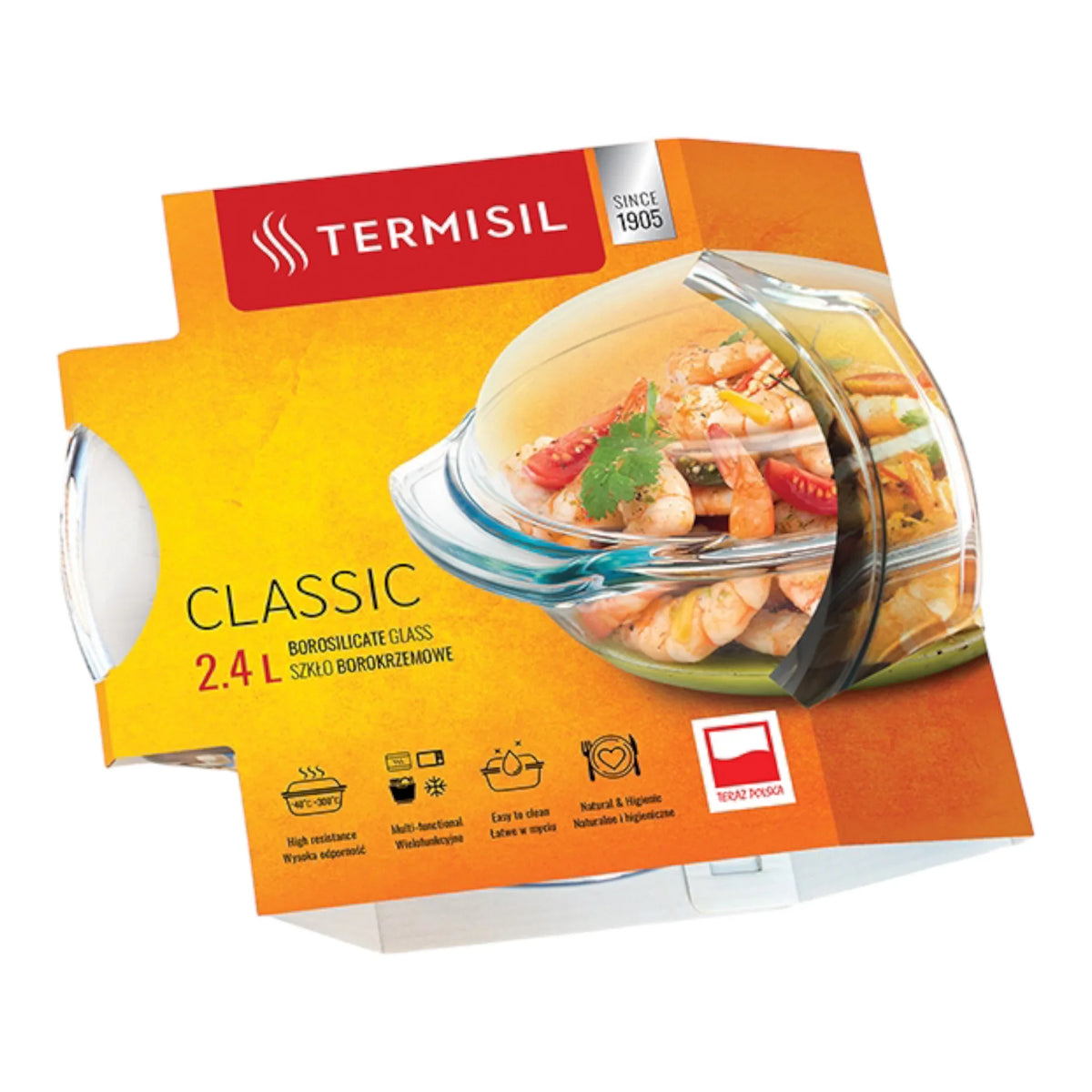 Vas Yena 2.4 Litri cu Capac Termorezistent Termisil  Perfecțiune pentru Gătitul Sănătos
