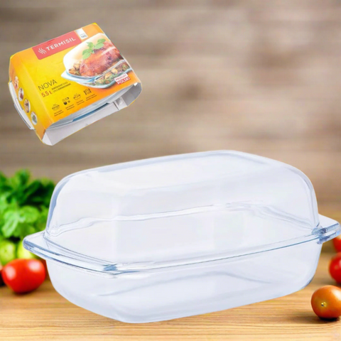 Vas Yena 5.8 Litri cu Capac Termorezistent Dreptunghiular Termisil Perfecțiune pentru Gatitul in Familie