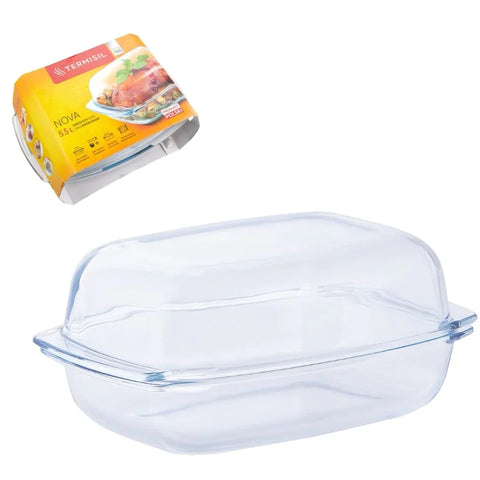 Vas Yena 5.8 Litri cu Capac Termorezistent Dreptunghiular Termisil Perfecțiune pentru Gatitul in Familie