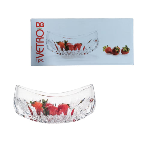 Bol oval sticla rezistenta Vetro 650 ml Ideal pentru Servirea Salatelor sosurilor Deserturilor CADOUL PERFECT